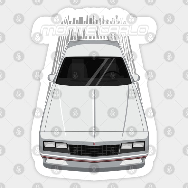 Chevrolet Monte Carlo 1984 - 1989 - white and red Sticker by V8social